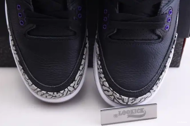 Cheap Air 3 Retro Black Court Jordan Purple CT8532-050 0510